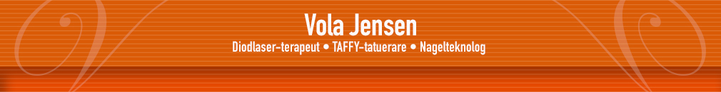 Vola Jensen - diodlaserterapeut, certifierad TAFFY-tatuerare och diplomerad nagelteknolog.